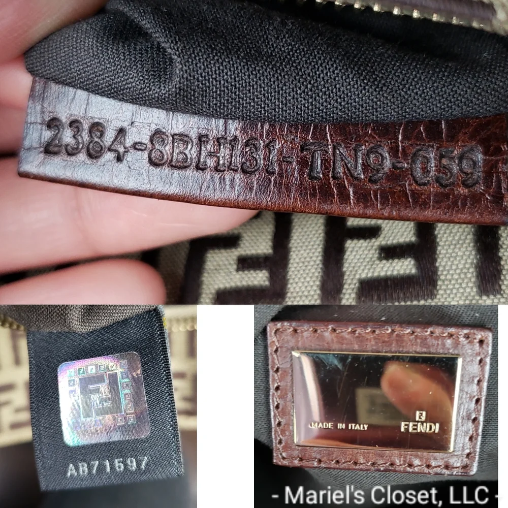 Authentic Fendi Zucca Tote with Dustbag #2711M - Picture 2 of 8